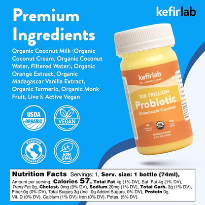 KefirLab Probiotics 100 Billion CFU - 36 Strains - Vegan & Organic - Dreamsicle (16-Pack) – Image 2