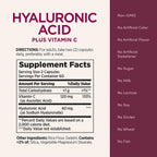 Nature's Bounty Vitamina C y Ácido Hialurónico, 120 Cápsulas - 60 Días