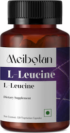 Meibotan L-Leucina Pura 2000mg - Recuperación Muscular, No GMO y Vegano - 120 Cápsulas Vegetarianas