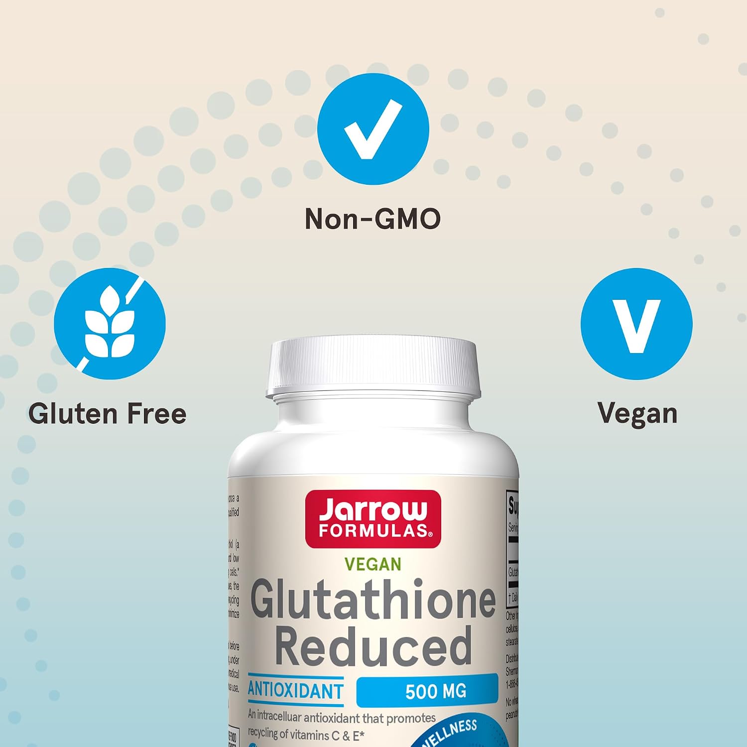 Jarrow Formulas Glutatión Reducido 500 mg – 60 Cápsulas Veganas