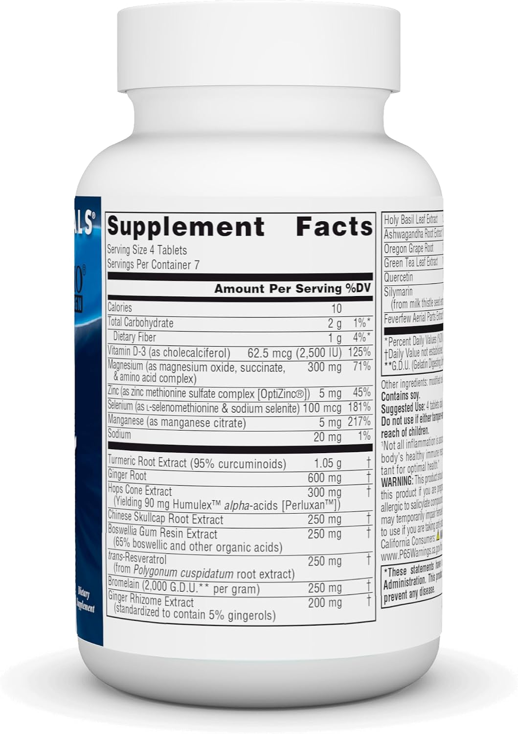 Source Naturals Inflama-Rest - Mezcla herbal y mineral con cúrcuma, boswellia, jengibre, quercetina - 30 comprimidos