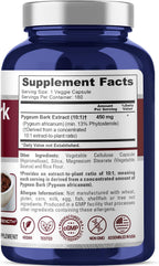 NusaPure Pygeum Bark Cápsulas, 450 mg, 180 Cápsulas Vegetales (No-GMO, Vegano)