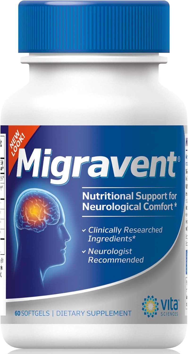 Vita Sciences Migravent – Fórmula Nutricional Avanzada con Magnesio, CoQ10, Vitamina B2 y Butterbur – 60 Cápsulas