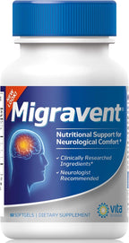 Vita Sciences Migravent – Fórmula Nutricional Avanzada con Magnesio, CoQ10, Vitamina B2 y Butterbur – 60 Cápsulas