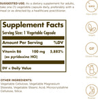 Solgar Vitamina B6 100 mg Cápsulas Vegetales