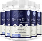 Neurotonix Memory Supplement - Fórmula Oficial - 300 Cápsulas (5 Paquetes)