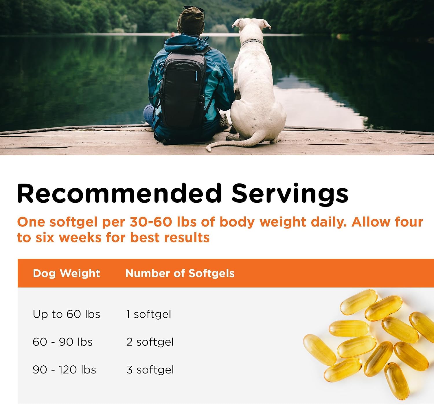 Nutri-Vet Aceite de Pescado para Perros - Suplemento Omega 3 con EPA y DHA, 100 Cápsulas Blandas