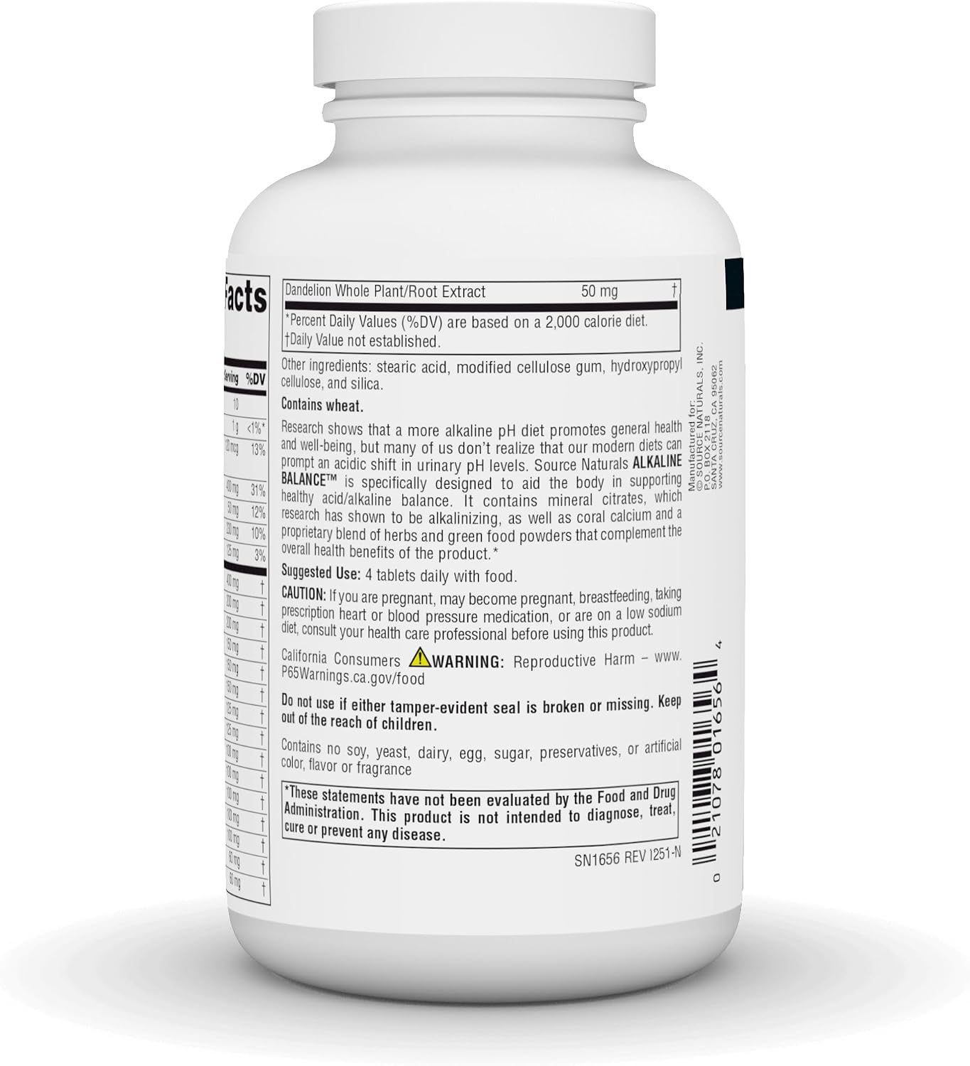 Source Naturals Alkaline Balance 120 Comprimidos - Apoyo al Equilibrio del pH