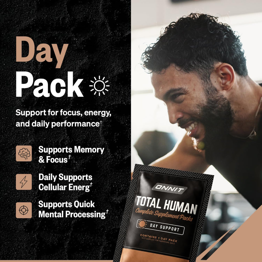 ONNIT Total Human Multivitamínico Diario Completo – Paquetes Día y Noche para Hombres y Mujeres, 60 Paquetes (30 Días)
