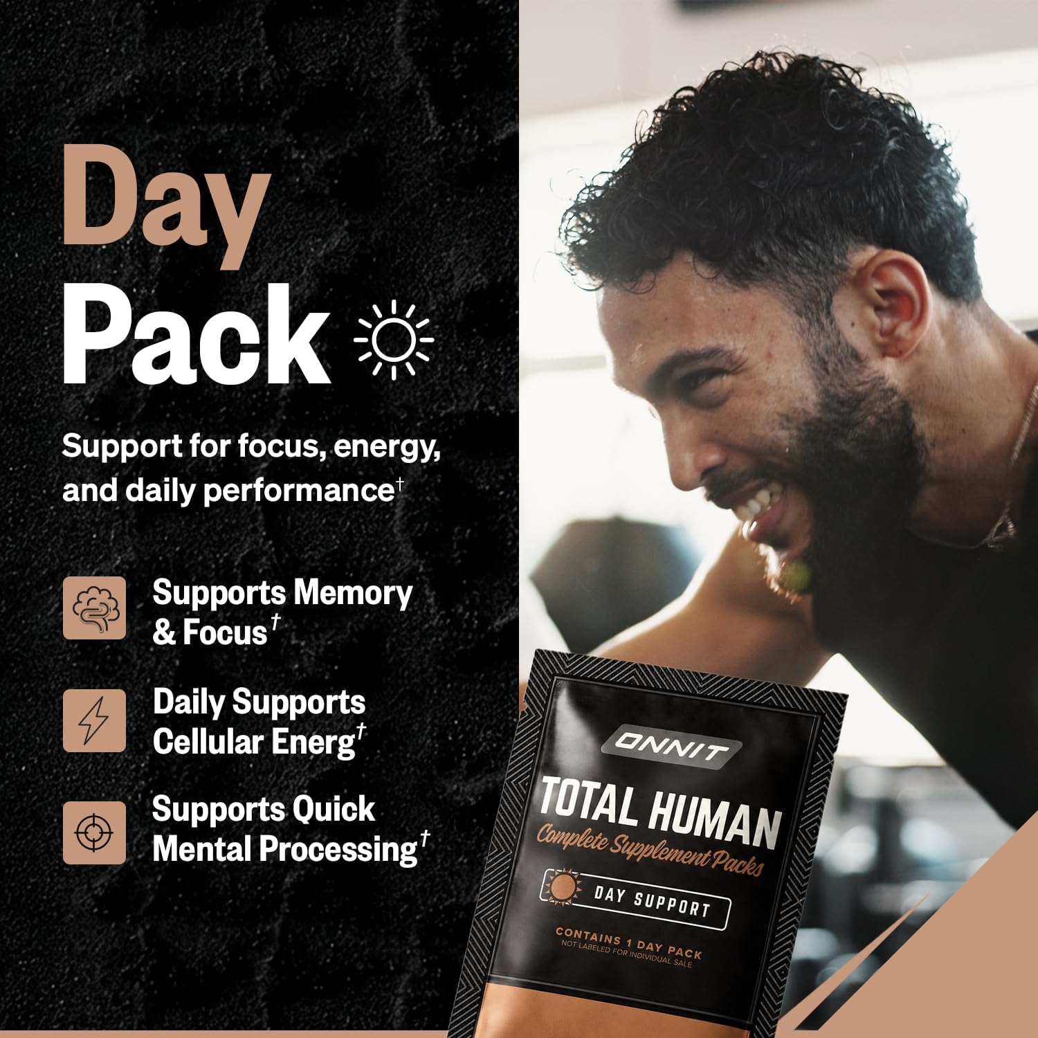 ONNIT Total Human Multivitamínico Diario Completo – Paquetes Día y Noche para Hombres y Mujeres, 60 Paquetes (30 Días)