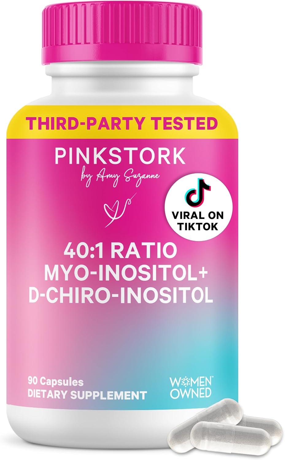 Inositol 40:1 Myo y D-Chiro para Mujeres - 30 Servicios - Pink Stork