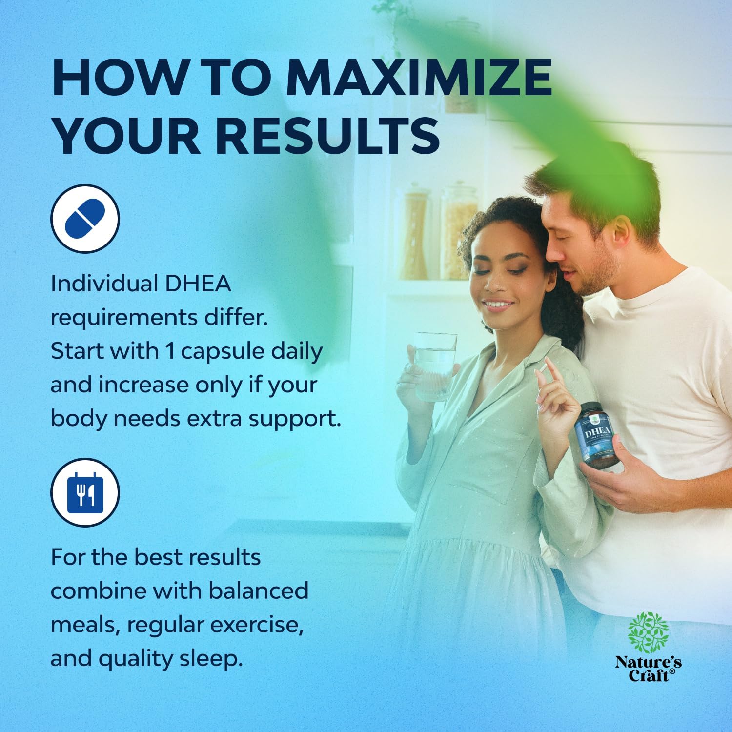 DHEA 25 mg - 120 Cápsulas - Suplemento de Dehidroepiandrosterona para Hombres y Mujeres