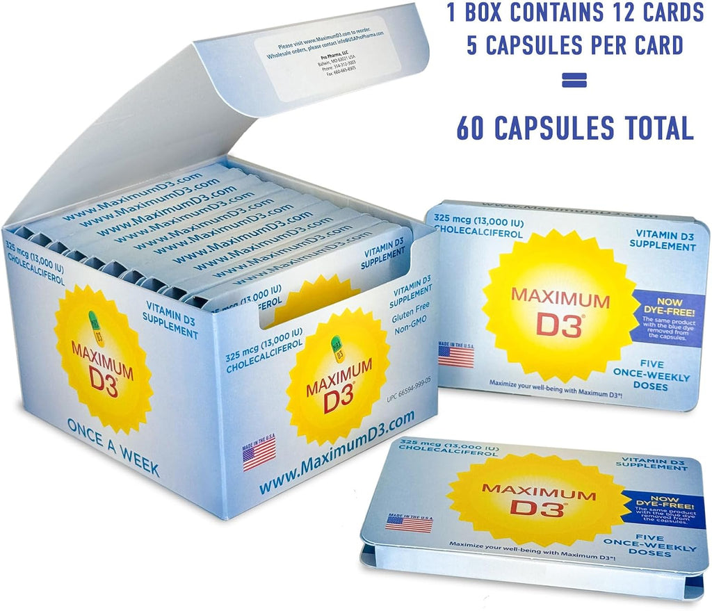 Maximum D3 13,000 IU - 60 Cápsulas (Suministro para 60 Semanas)