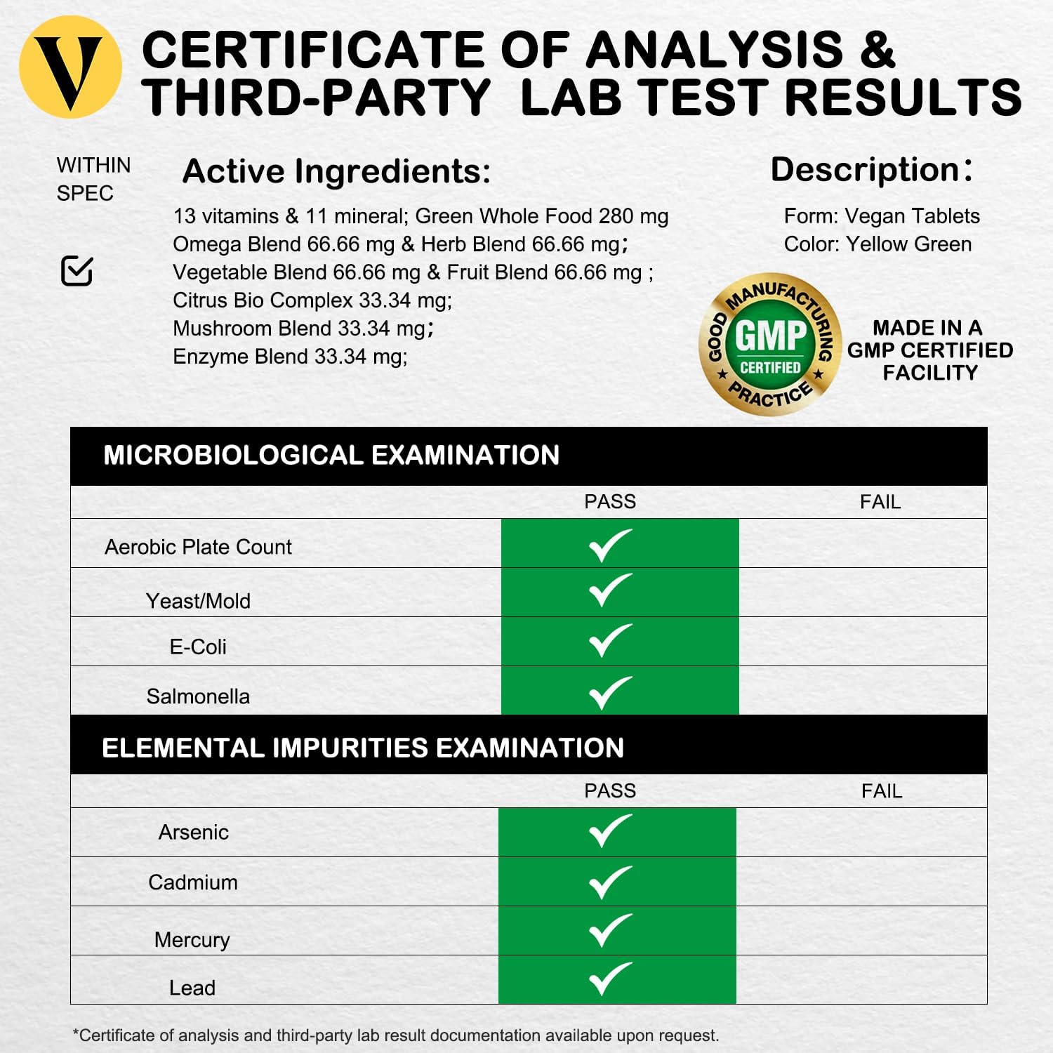 VEGEPOWER Multivitamínico Vegano con Hierro, Metilado, Complejo B, Frutas y Verduras, Enzimas, Omega, Hongos, 90 Comprimidos