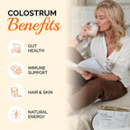 Folqs Polvo de Calostro Bovino – Primera Ordeña para Apoyo Inmunitario y Digestivo – 60 Dosis – Apoya la Salud de la Piel y los Tejidos – Fabricado en EE. UU. – Aminoácidos, Vitaminas, Minerales – Kosher – De Origen Sostenible