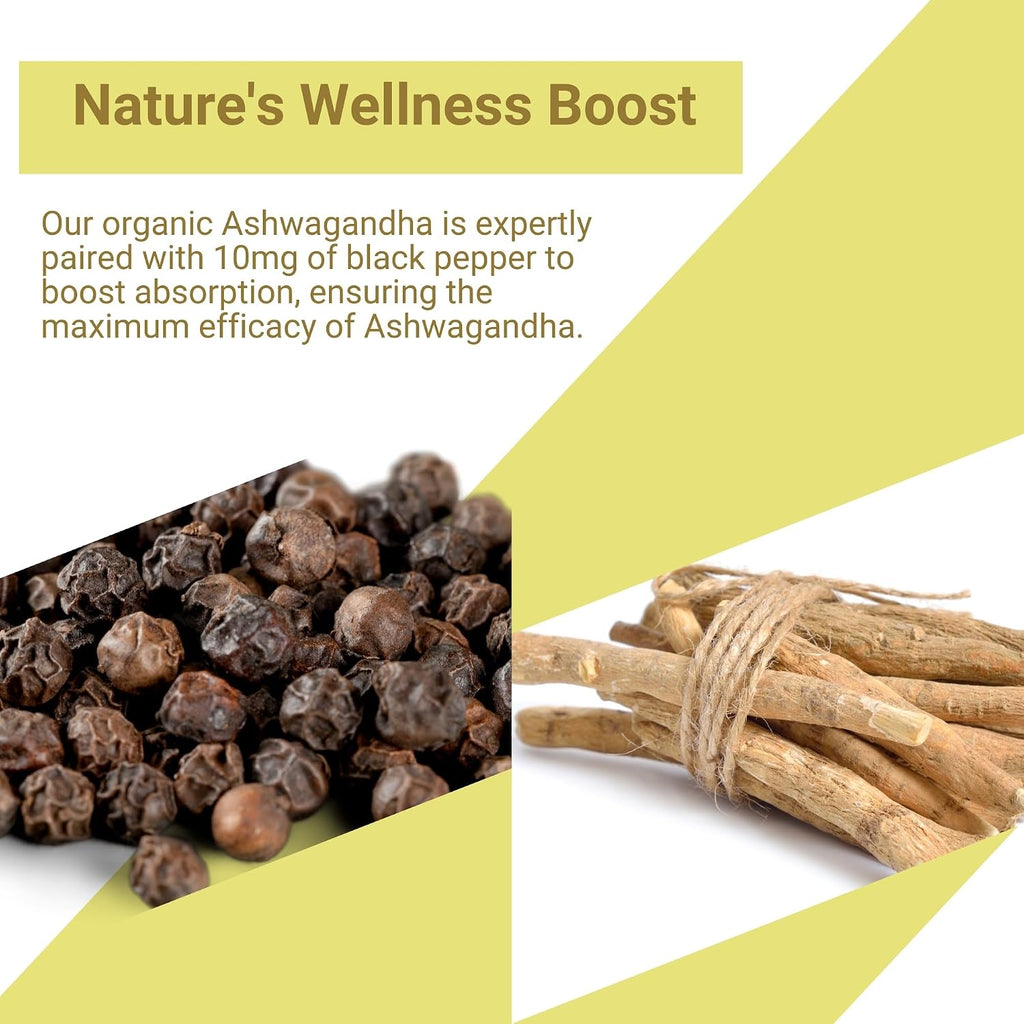 Right Health Nutra Ashwagandha Cápsulas - 1300mg por Dosis con Pimienta Negra - 60 Cápsulas