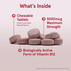 Jarrow Formulas Maximum Strength Methyl B-12 5000 mcg - 90 Comprimidos Masticables Sabor Cereza