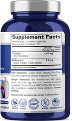 NusaPure Chitosan 1200mg con Bioperine - 150 Cápsulas - Sin OGM y Sin Soja