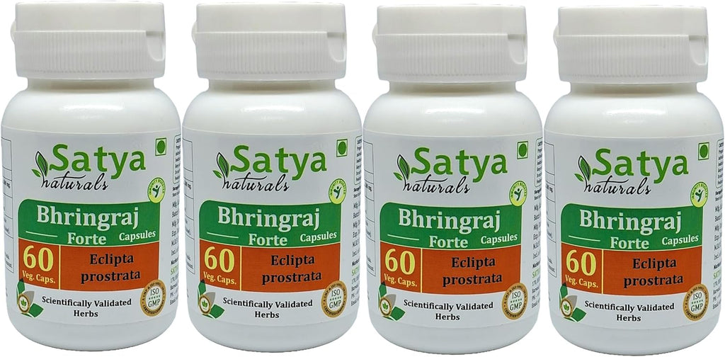 Cápsulas de Bhringraj 500 mg – Extracto de Eclipta Prostrata – Pack de 4 (240 cápsulas)