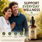 HERBALICIOUS Gotas de Yodo – Yodo Natural de Alga Kelp – Suplemento para Tiroides, Energía, Digestión y Defensas – Fórmula Orgánica No-GMO – 118 ml