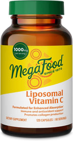 MegaFood Vitamina C Liposomal, 1000 mg por Dosis, 120 Cápsulas