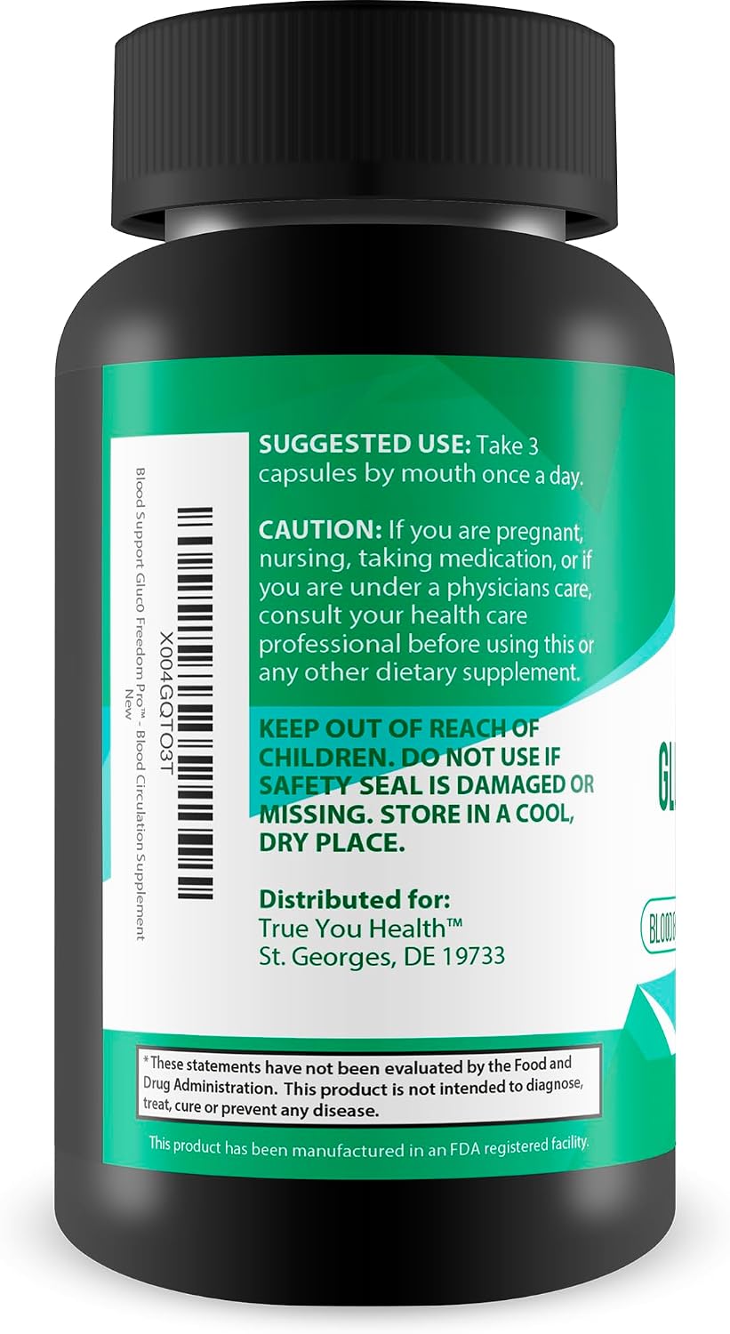 Blood Support Gluc0 Freedom Pro - Cápsulas para la salud sanguínea y el equilibrio circulatorio