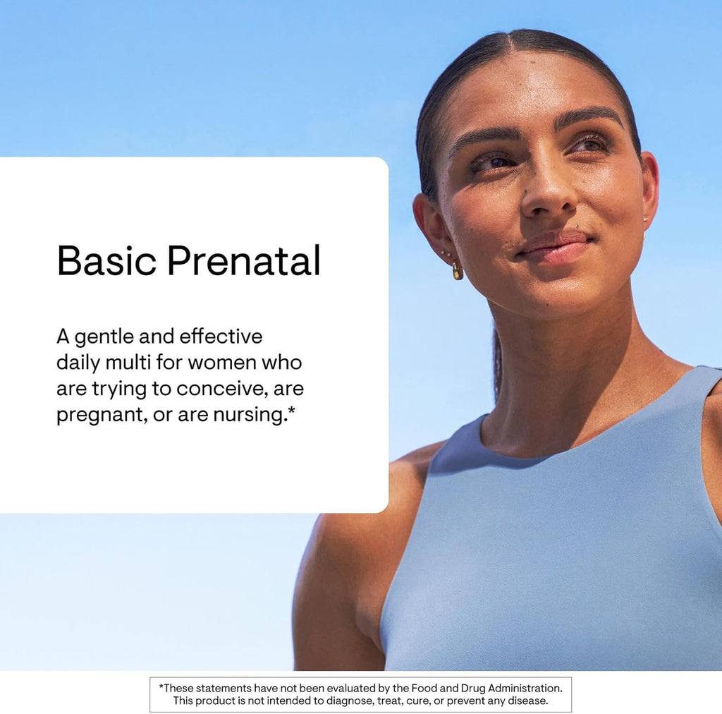 THORNE Basic Prenatal - Multivitamínico prenatal con folato activo y colina para embarazo y lactancia
