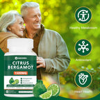 Citrus Bergamot 1500mg con Hesperidina, Diosmina, Resveratrol, Vitamina D3, K1 y K2 - 120 Cápsulas Veganas