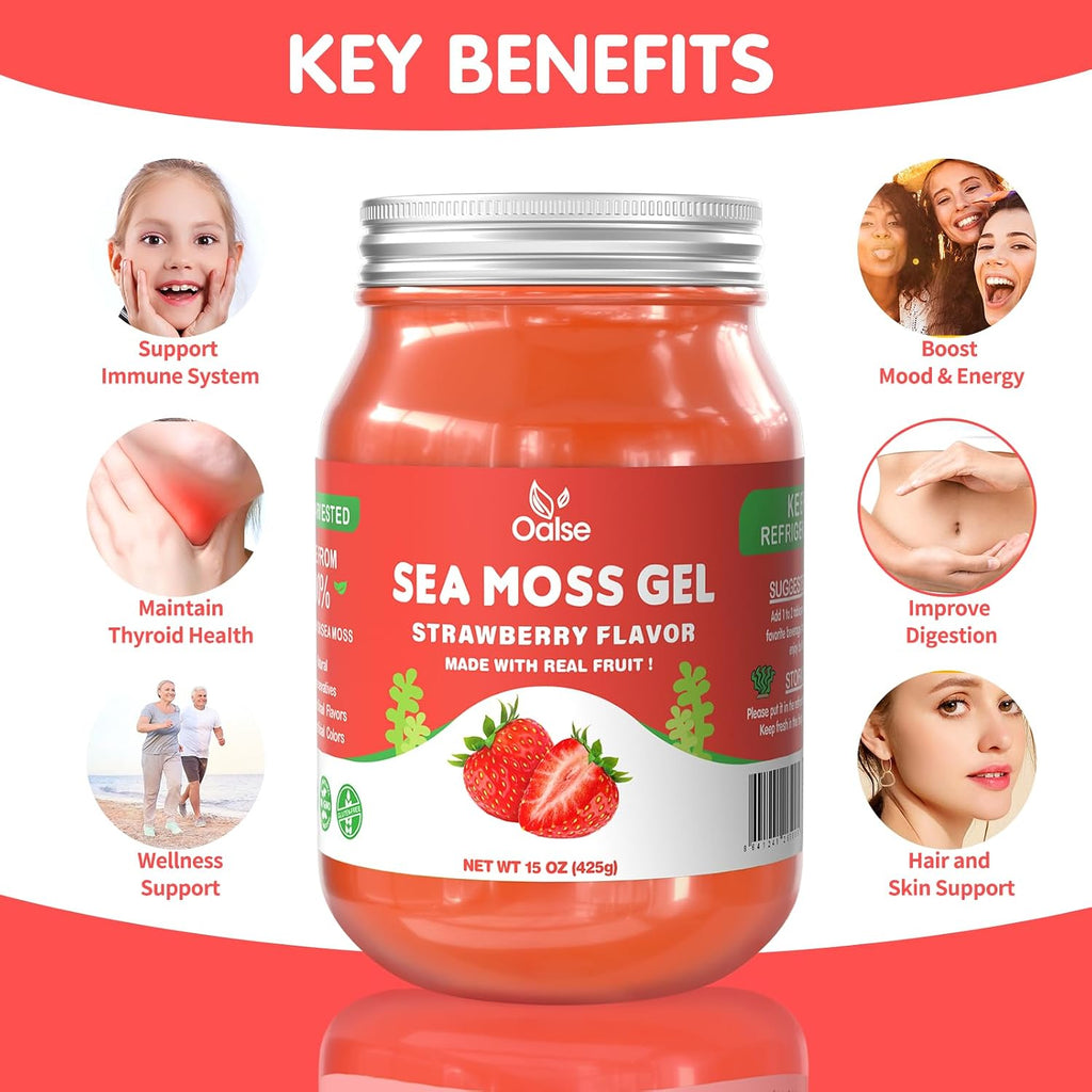 OALSE Gel de Musgo Marino Irlandés Silvestre - 425 g (Fresa)