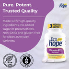 Vitamina B12 1000 mcg – 90 Comprimidos Masticables – Dr’s Hope
