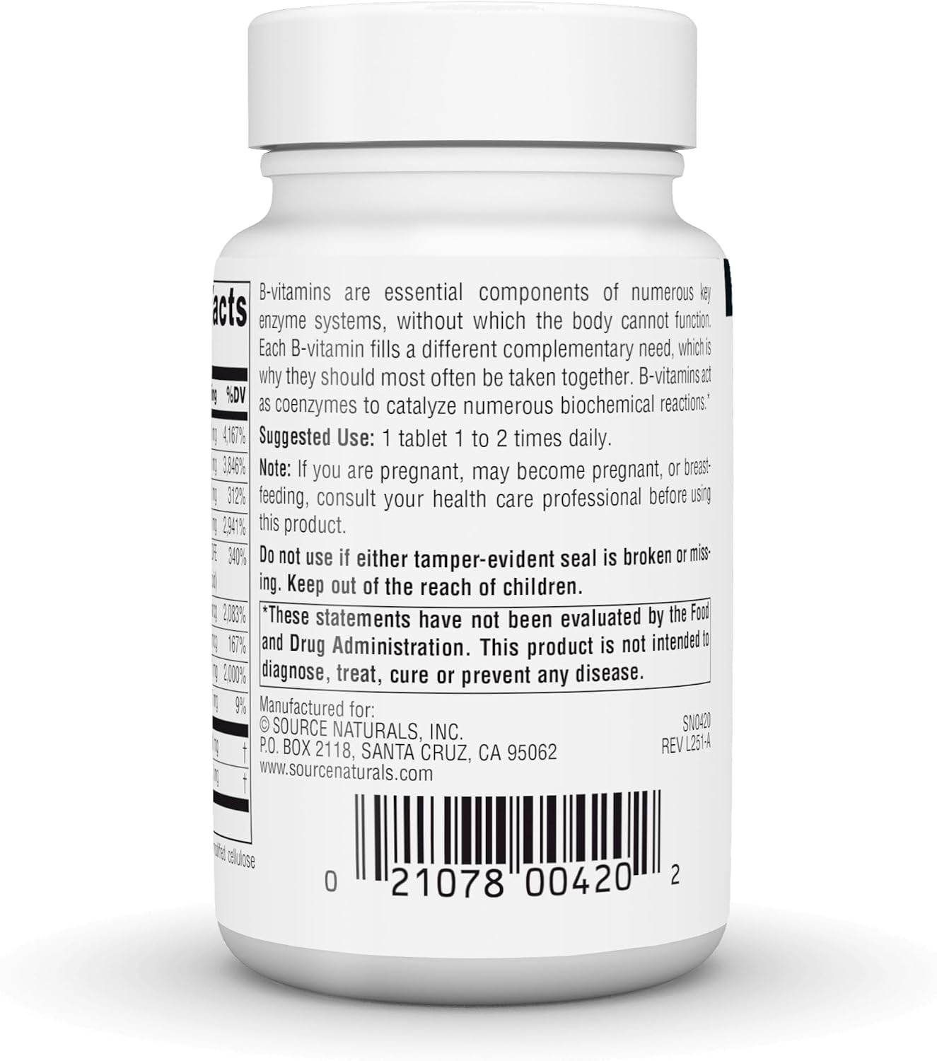Source Naturals Complejo B-50, 50 mg, 50 comprimidos