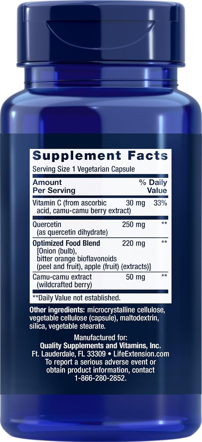 Life Extension Optimized Quercetin Capsules, 60 Vegetarian Capsules (3-Pack)