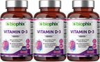 biophix Vitamina D3 10000 UI 380 Cápsulas Blandas (3 Paquetes) - Alta Potencia en Aceite de Oliva Virgen Extra, No-GMO, Sin Soja