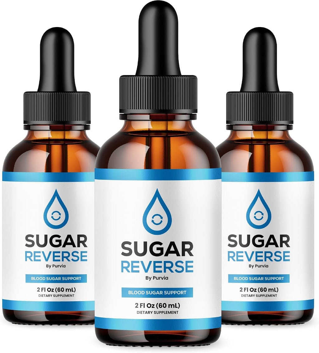 Sugar Reverse Drops, Suplemento Líquido con Cromo, Fórmula Avanzada, 3 Botellas
