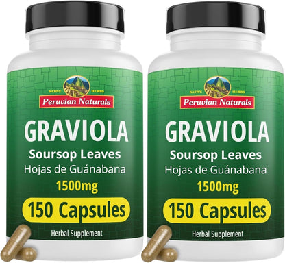 Graviola Soursop Cápsulas de 1500 mg, 150 Unidades – Peruvian Naturals – Image 7