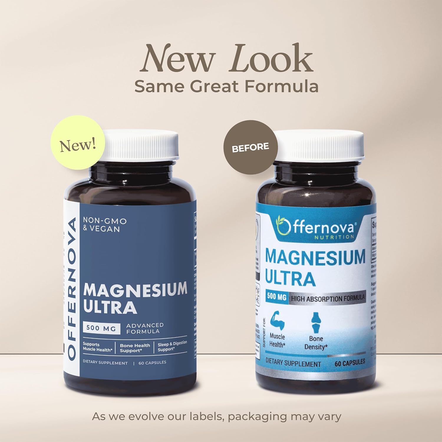 Offernova Magnesium Ultra - Complejo de Magnesio 500mg con Citrato y Óxido