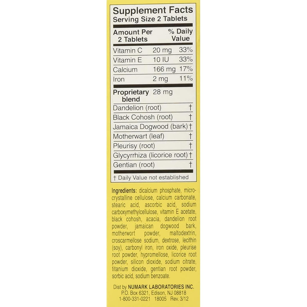 Lydia Pinkham Tablets - 72 Comprimidos