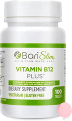 BariSlim Vitamina B12 Plus Comprimidos Masticables - Formulado para Cirugía Bariátrica