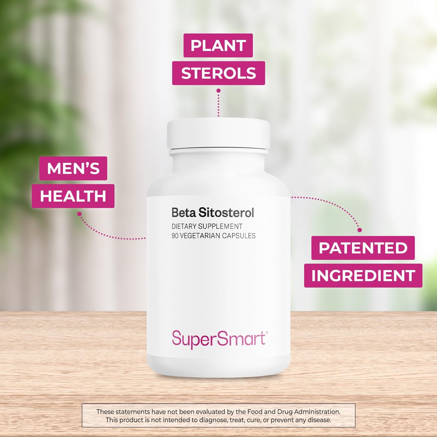 Supersmart Beta-Sitosterol 180mg - 90 Cápsulas Vegetarianas