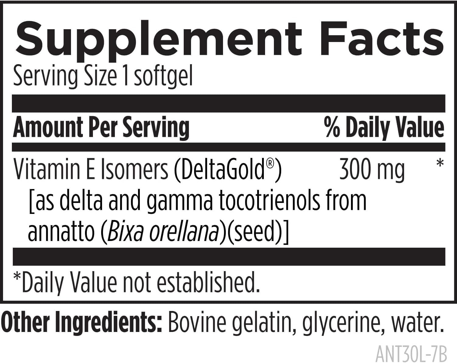 Designs for Health Annatto-E 300mg Tocotrienoles Vitamina E (60 Cápsulas Blandas)
