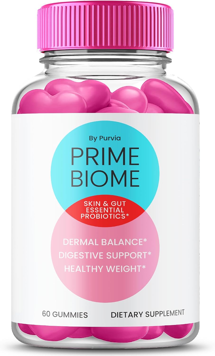 Prime Biome Gummies - Complemento para Piel y Digestión (60 Gominolas)