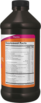 NOW Foods Liquid Multi, Sabor Naranja Tropical, Absorción Rápida, con Fitonutrientes, 473 ml