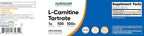 Nutricost L-Carnitine Tartrate Powder (100 Grams) - 1 Gram Per Serving; 100 Servings