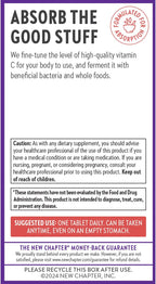 New Chapter Vitamina C Immune Defense con Saúco, 30 comprimidos