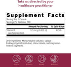Bariatric Advantage Vitamin D3 5,000 IU - Bariatric Vitamin D Capsules - Water Miscible - Bone Health Support* - 180 Count