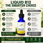 Herb-Science Vitamina B12 Líquida – Gotas Sublinguales de Cianocobalamina, Vegano, Sin Alcohol, 30 ml