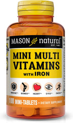 MASON NATURAL Mini Multivitamin with Iron, Gluten-Free, 100-Day Supply