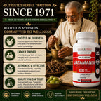 Vadik Herbs Jatamansi Cápsulas 1000mg – Raíz Orgánica de Jatamansi (Nardostachys jatamansi) – Hierba Ayurvédica para la Calma, Claridad y Sueño Reparador – 100 Cápsulas Vegetales – No Transgénico