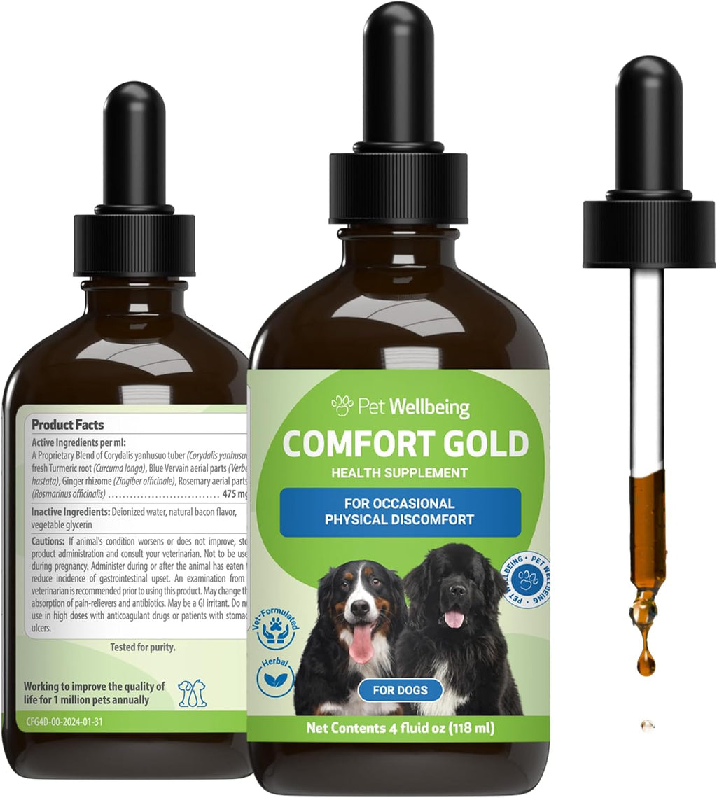 Pet Wellbeing Comfort Gold para Perros - Suplemento Herbal Veterinario 118 ml