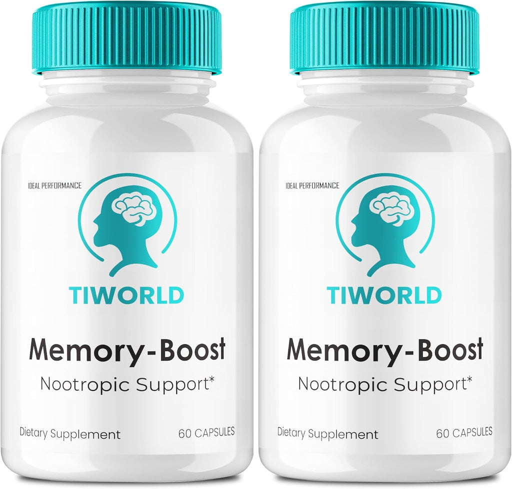 Tiworlde Memory Boost Capsules - Suplemento Nootrópico Avanzado para la Memoria y la Salud Cerebral (2 Pack)